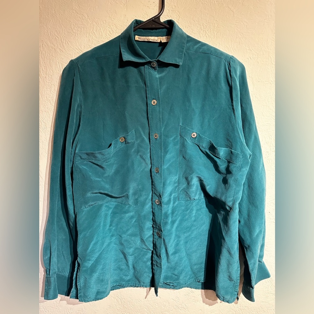 Vintage Weathervane 100% Silk Blouse